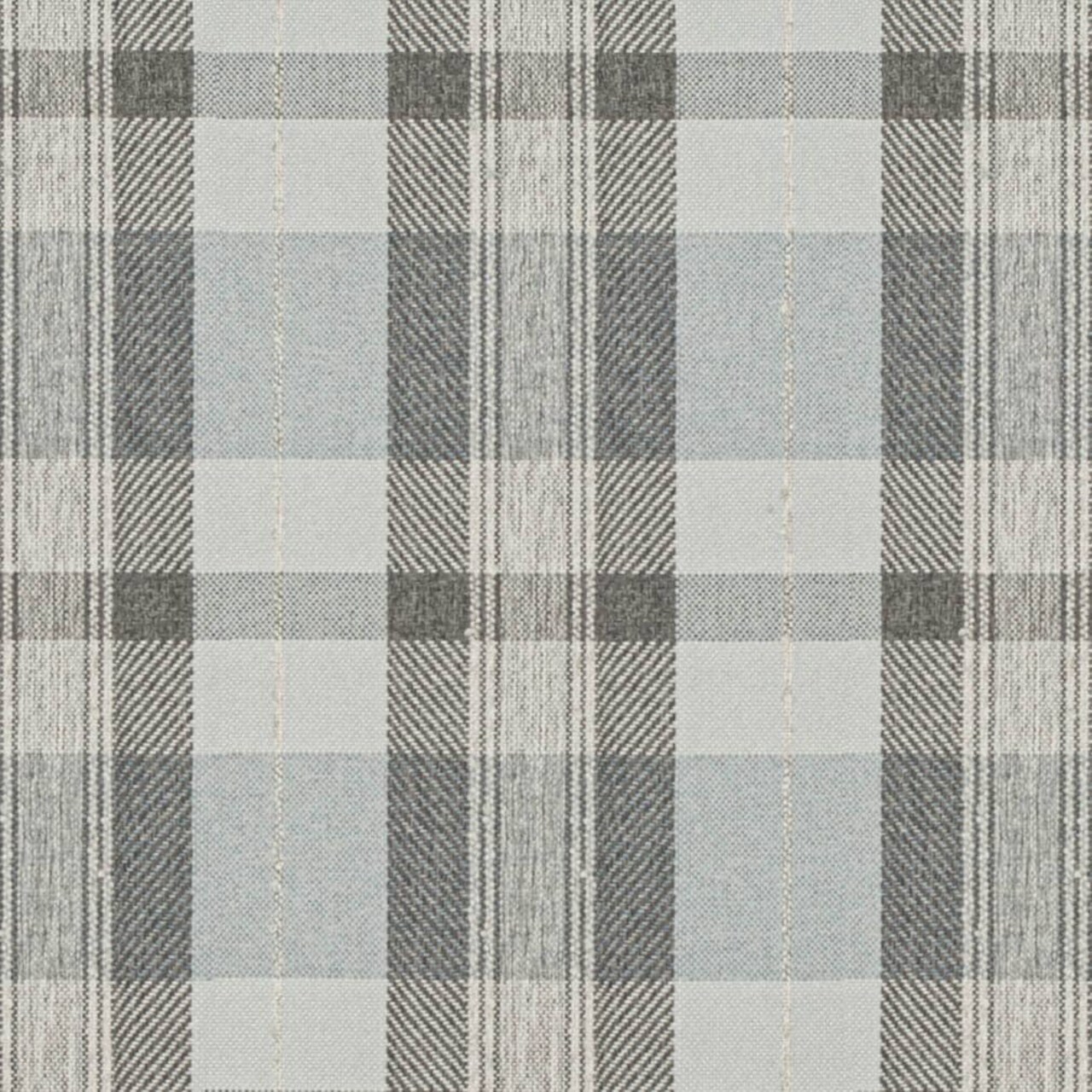 Glacier - Blue,Grey & Silver Plaid Upholstery Fabric 54 Inches"